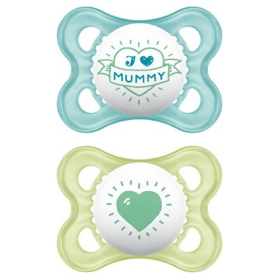 MAM Chupetas Style "I Love" 0m+ - Pack 2x