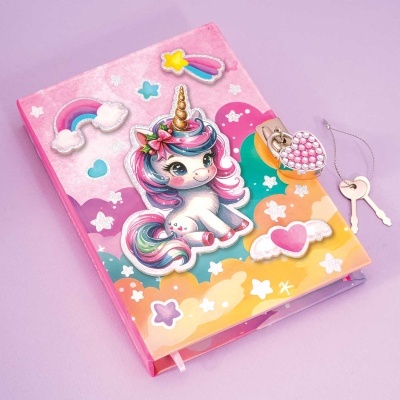 Diário com Cadeado Unicórnio