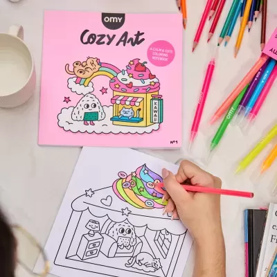 OMY Livro de Colorir Bobbie Goods Cozy Art Kawaii