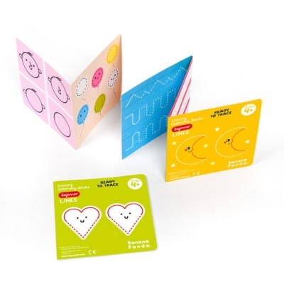 Banana Panda 2x Livros de Colorir Longo Linhas 4+ anos