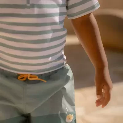 Little Dutch T-shirt de Banho Verde Riscas Little Dutch T-shirt de Banho Verde Riscas