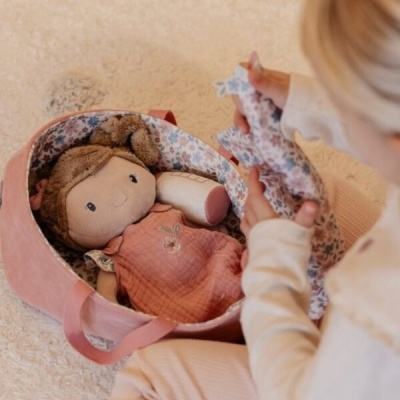 Little Dutch Boneca Bebé Rosa Com Alcofa