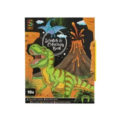 Moxy Livro de Colorir e Raspar Dinossauros