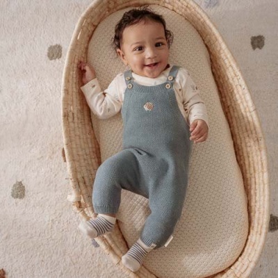 Little Dutch Macacão em Malha Azul para Bebé – Forest Friends