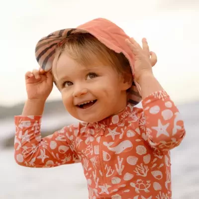 Little Dutch Chapéu de Sol Reversível Stripes Multicolor