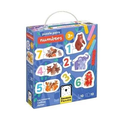 Banana Panda Puzzle Pares e Números + 3 Anos