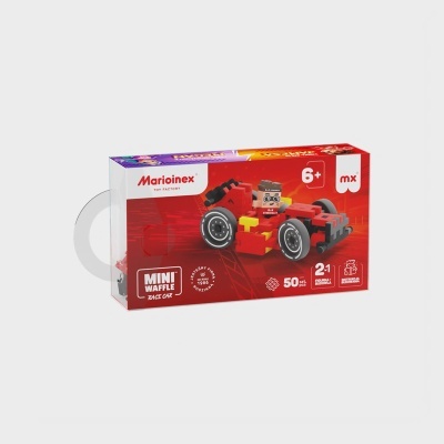 Marioinex Mini Waffle Race Car Red 50 pcs