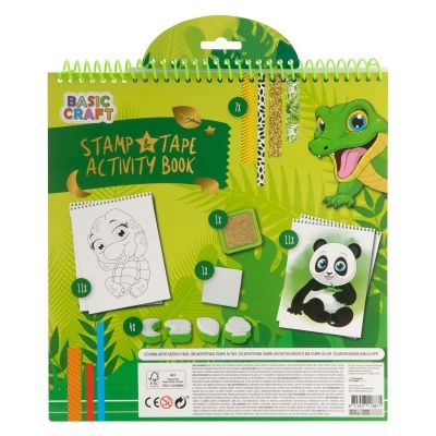 Moxy Caderno de Atividades Stamp & Tape Animais da Selva