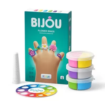 Hey Clay Kit de Bijuteria Bijou Flower Rings