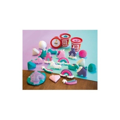 Tutti-Frutti Plasticina Orgânica Perfumada Trio Unicórnios e Arco-Íris