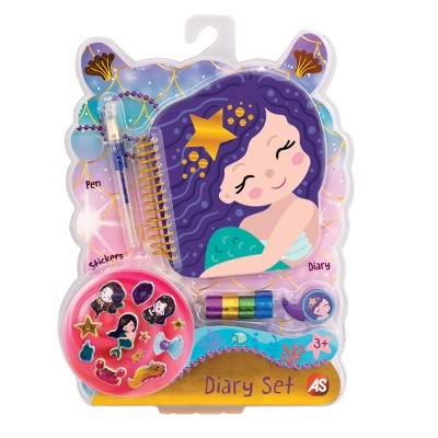 AS Set Diário com Autocolantes Sereia