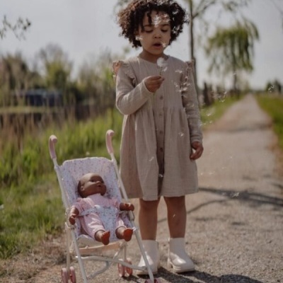 Little Dutch Carrinho De Boneca Em Metal Bege