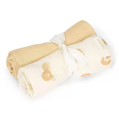 Little Dutch Conjunto 2 Fraldas de Musselina Safari Leo 70x70 cm