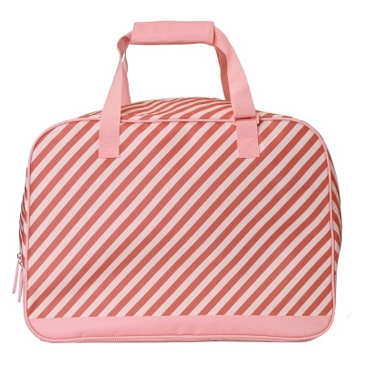 Monnëka Bolsa De Praia Com Malha Personalizável Stripes Bloom & Blush