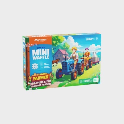 Marioinex Mini Waffle Farmer Tractores e a Pastagem Gloriosa