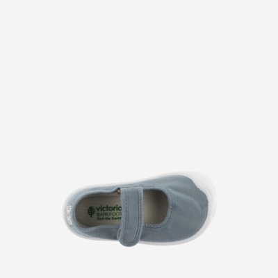 Victoria Shoes Bailarina Barefoot Bosco em Lona Atlântico