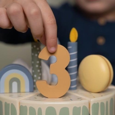 Little Dutch Bolo De Aniversário Em Madeira - Azul