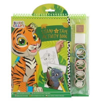 Moxy Caderno de Atividades Stamp & Tape Animais da Selva