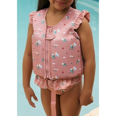 Monnëka Colete de Natação Flutuador Rosa Toucan