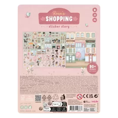Little Dutch Livro Autocolantes Shopping Rosa