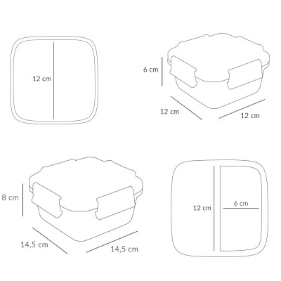 Tutete Lancheira Pequena Funny Letters