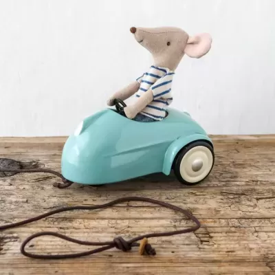 Maileg Carro Retro Azul Claro Para Ratinhos