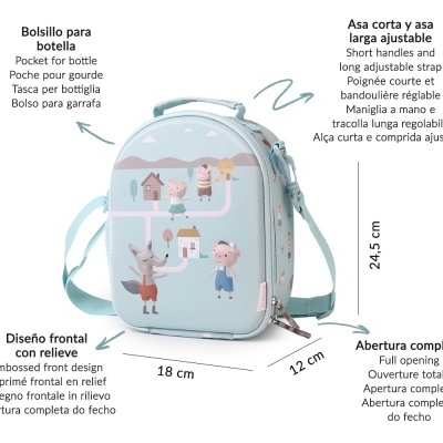 Tutete Bolsa Térmica Infantil Três Porquinhos Tutete Bolsa Térmica Infantil Três Porquinhos