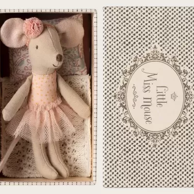 Maileg Bailarina Ratinha Irmã Mais Nova Em Caixa