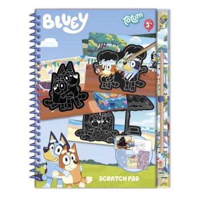 Totum Livro de Raspar e colorir Bluey