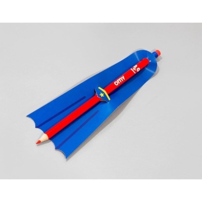 OMY Poster Gigante Super Hero + 1 Super Lápis Vermelho