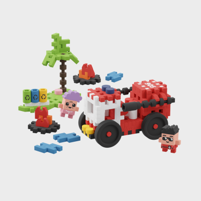 Marioinex Mini Waffle City Fire Truck 80 pcs