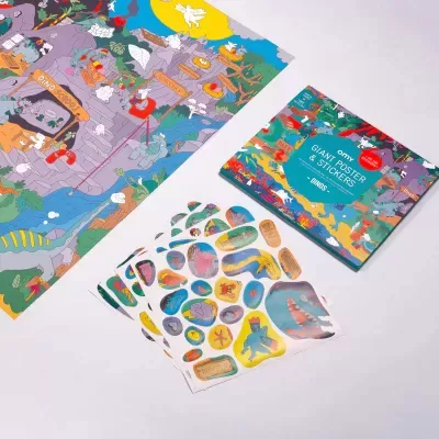 OMY Poster Gigante Autocolantes Dinos