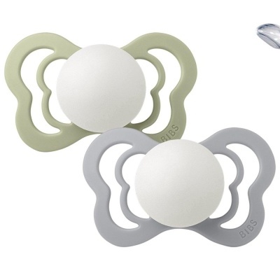 BIBS Chupetas Couture Noturnas Sage/Cloud Silicone