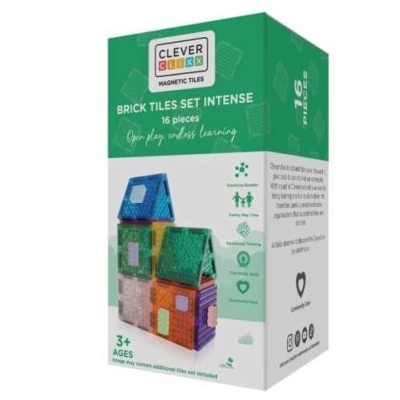 Cleverclixx Jogo Magnético Ladrilhos 16 Peças