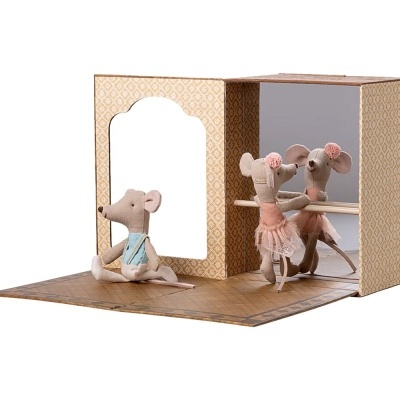 Maileg Ratinhos Bailarinos Estúdio de Dança Irmã e Irmão