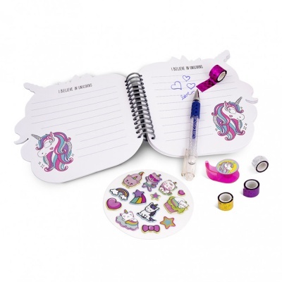 AS Set Diário com Autocolantes Unicórnio