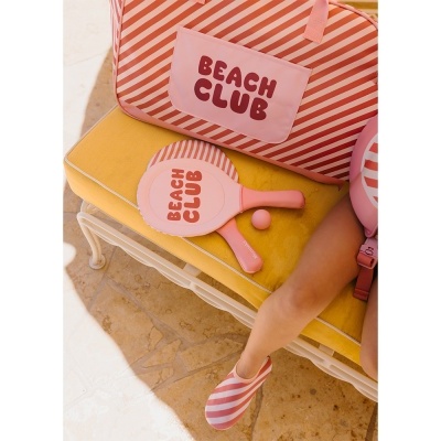 Monnëka Raquetes De Neoprene Stripes Bloom & Blush Com Bola