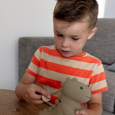 Mealheiro Dino Silicone Médio Clay