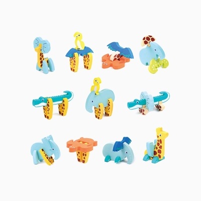 LUDI Puzzle De Espuma Animais 3D