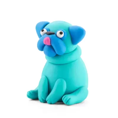 Hey Clay Figura Pug Pasta de Modelar