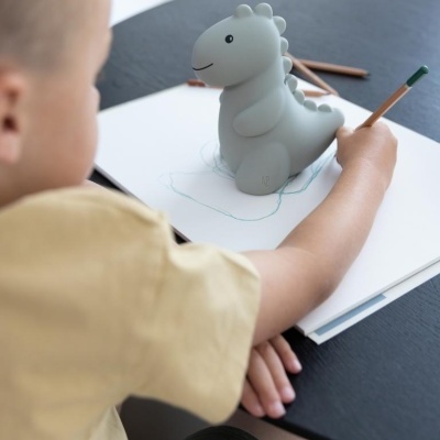 Mealheiro Dino Silicone Médio Sage