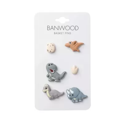 Banwood Basket Pins Dinossauros