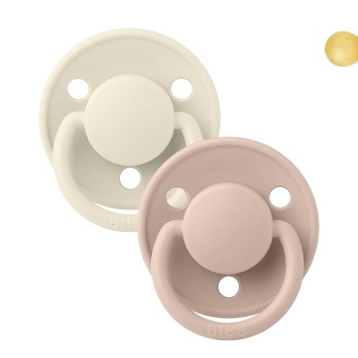 BIBS Chupetas De Lux Borracha Natural  0-6 meses - Pack 2x