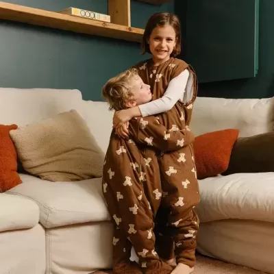 MOLIS&CO Saco de Dormir com Pernas e Mangas Teddy Mocca TOG 1 MOLIS&CO Saco de Dormir com Pernas e Mangas Teddy Mocca TOG 1