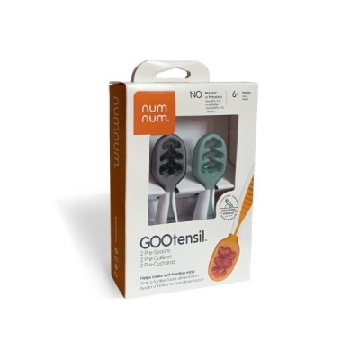 NumNum Pré-Colheres para Bebé Cinza e Verde