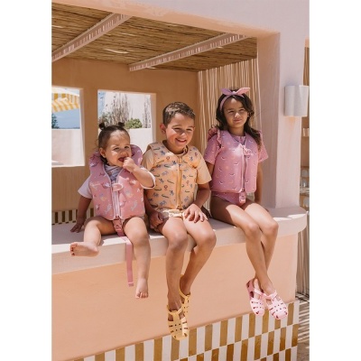 Monnëka Colete Flutuador Whale Pink Learning