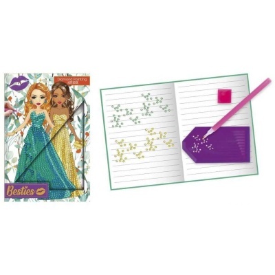 Besties Livro de Notas com Pintura Diamantes Party