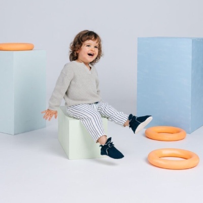 Zás Trás Sapatinhos Antiderrapantes Bebé Blue Cake Pop