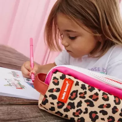 Hello Hossy Estojo Porta-Lápis Leopard