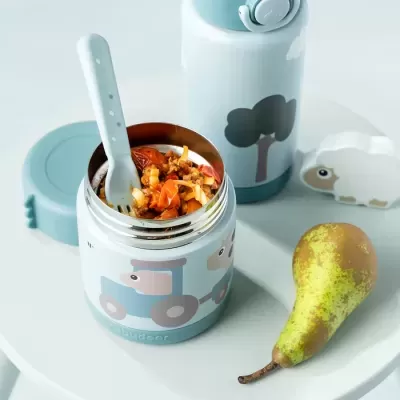 Done by Deer Termo para Sólidos 300ml Tiny Farm Azul